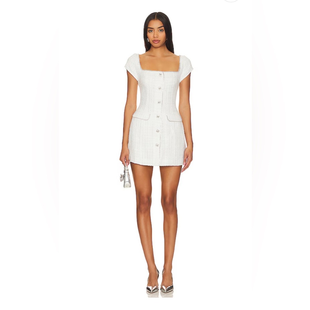 SAU LEE Annabelle Dress in White
